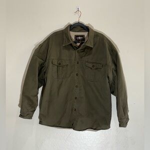 Olive Green Button-Up Shirt